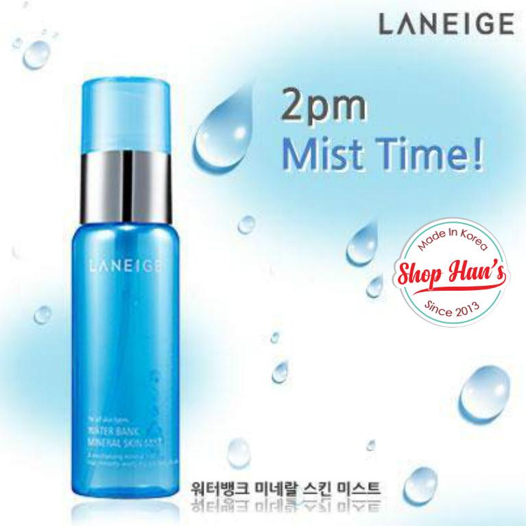 Xịt Khoáng Laneige Water Bank Mineral Skin Mist