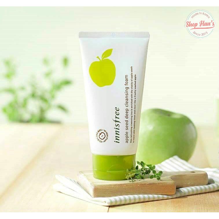 Sữa Rửa Mặt Táo Xanh  Innisfree Apple Juicy Deep Cleansing Foam