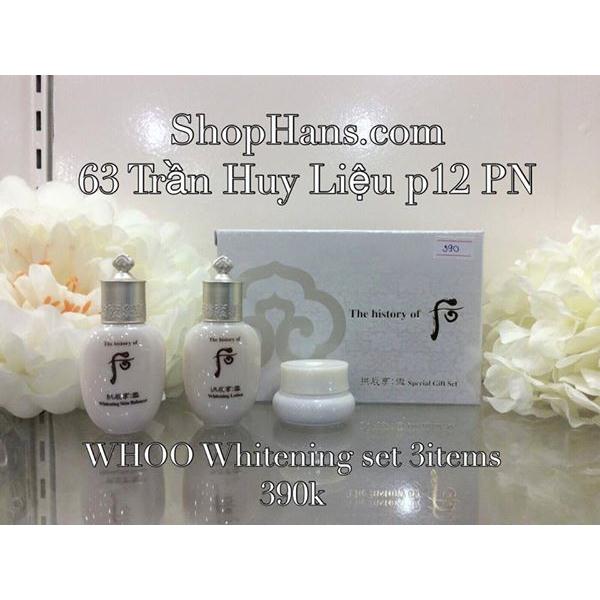 Set dưỡng trắng WHOO Whitening 3 món- Trial set