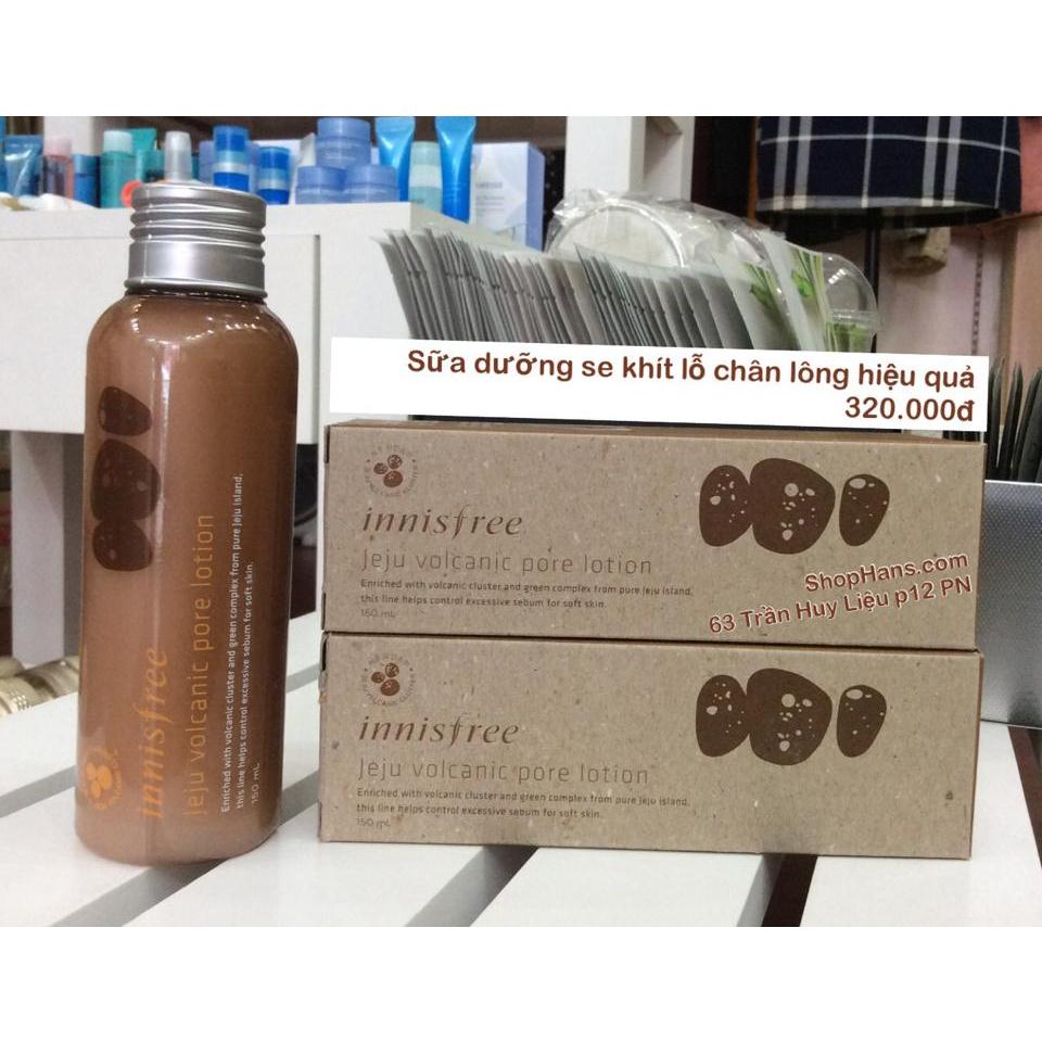 Sữa dưỡng se khít lỗ chân lông Innisfree Jeju Volcanic pore lotion 150ml