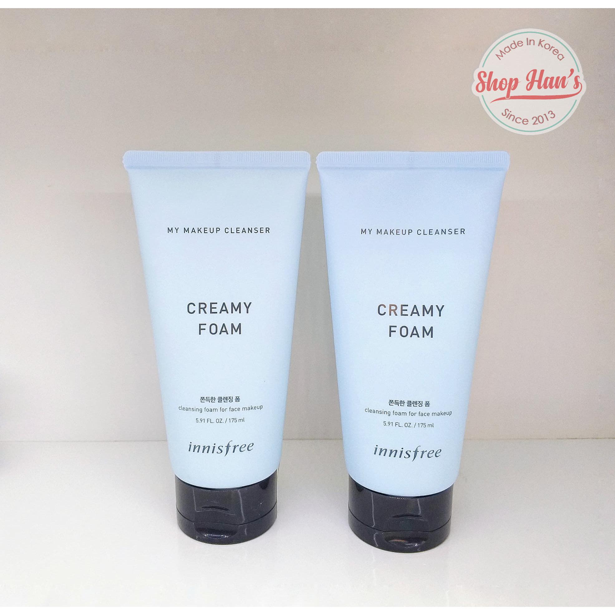 Sữa Rửa Mặt Kết Hợp Tẩy Trang Innisfree My Makeup Cleanser Creamy Foam 175ml