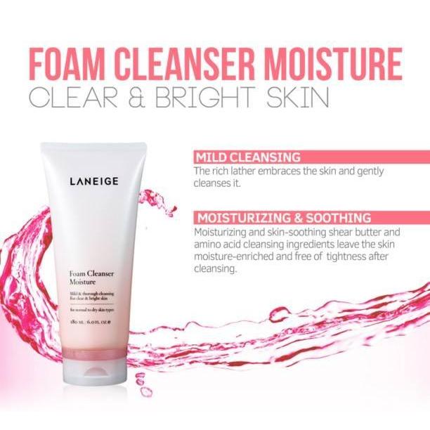 Sữa Rửa Mặt Dưỡng Ẩm  Laneige Foam Cleanser Moisture