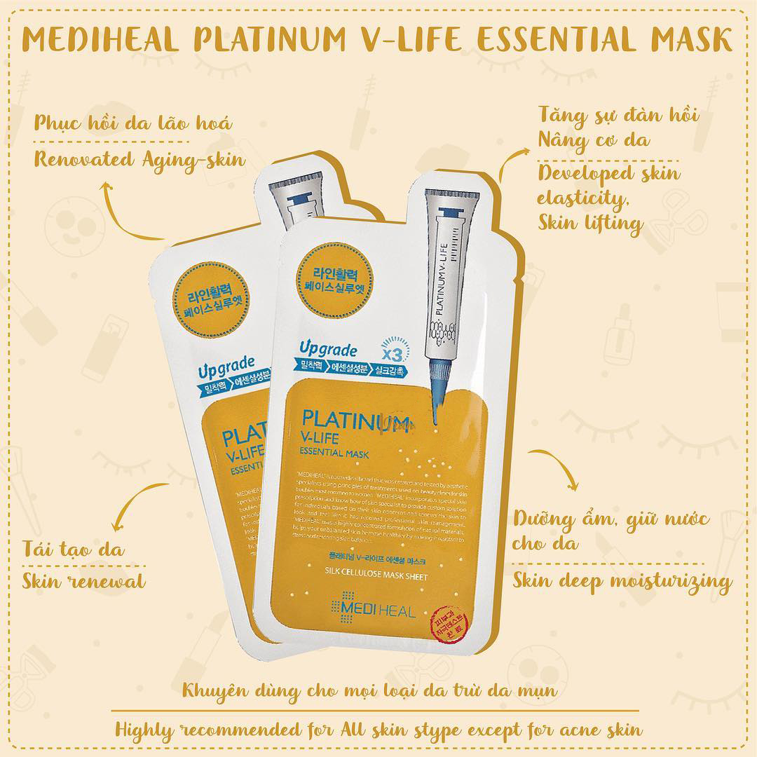 Mặt nạ Mediheal Platinum V-life Essential Mask t