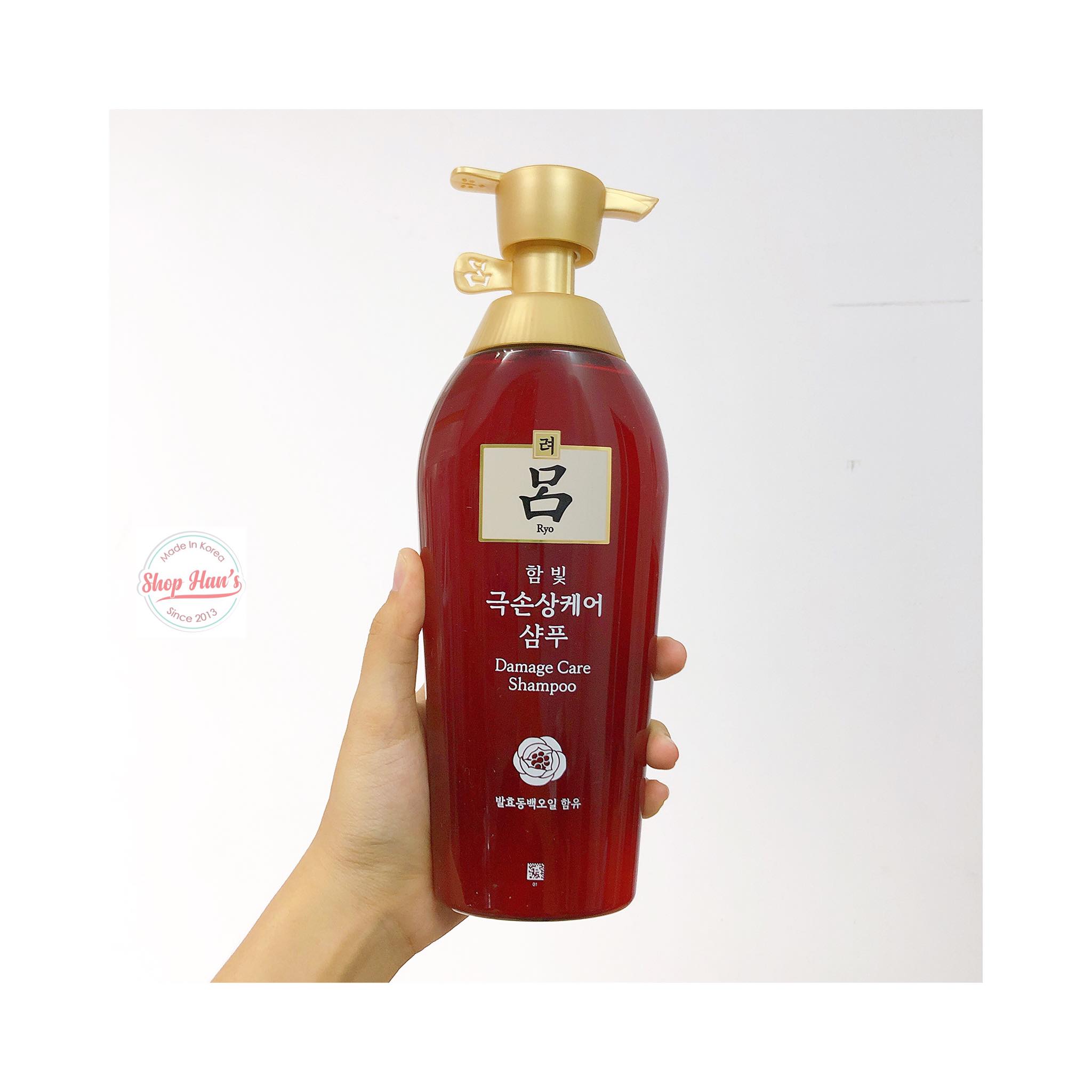 Dầu gội phục hồi, ngăn ngừa rụng tóc Ryo Damage Care Shampoo 500ml