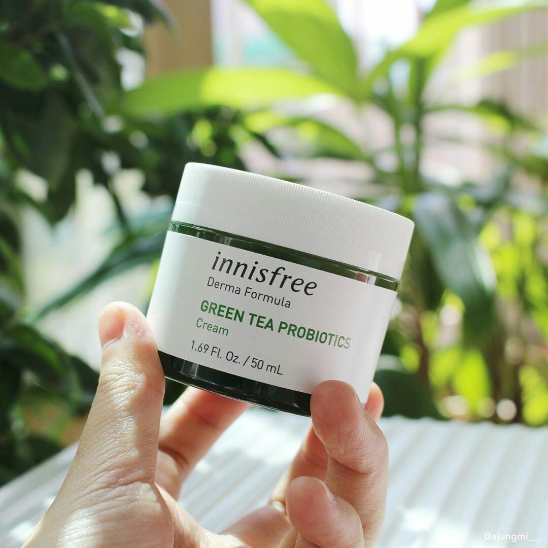 Kem Dưỡng Ẩm Innisfree Derma Formula Green Tea Probiotics Cream 50ml