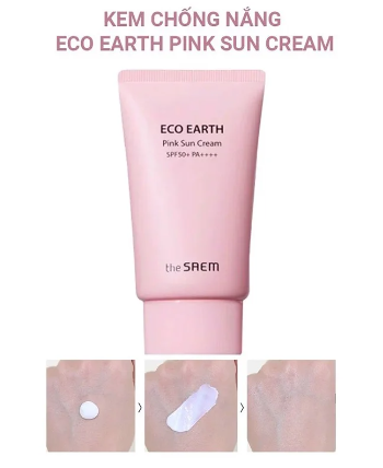 Kem Chống Nắng Nâng Tone Da Sáng Hồng THE SAEM Pink Sun Cream EX SPF50+/PA++++