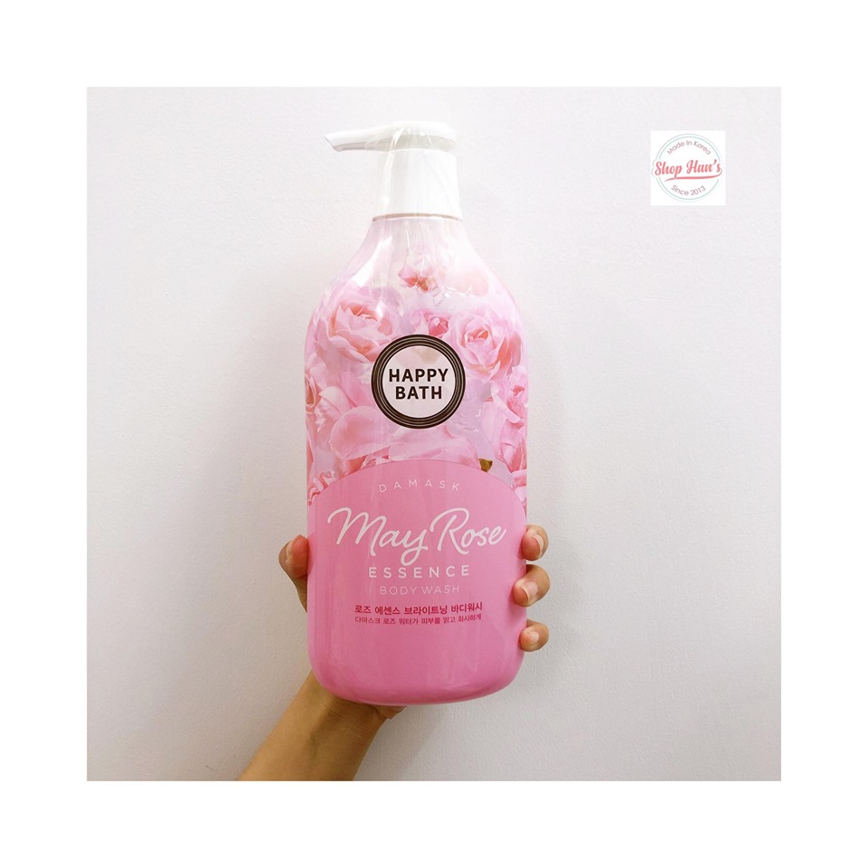 Sữa Tắm Dưỡng Ẩm Và Sáng Da Happy Bath May Rose Essence (900g)