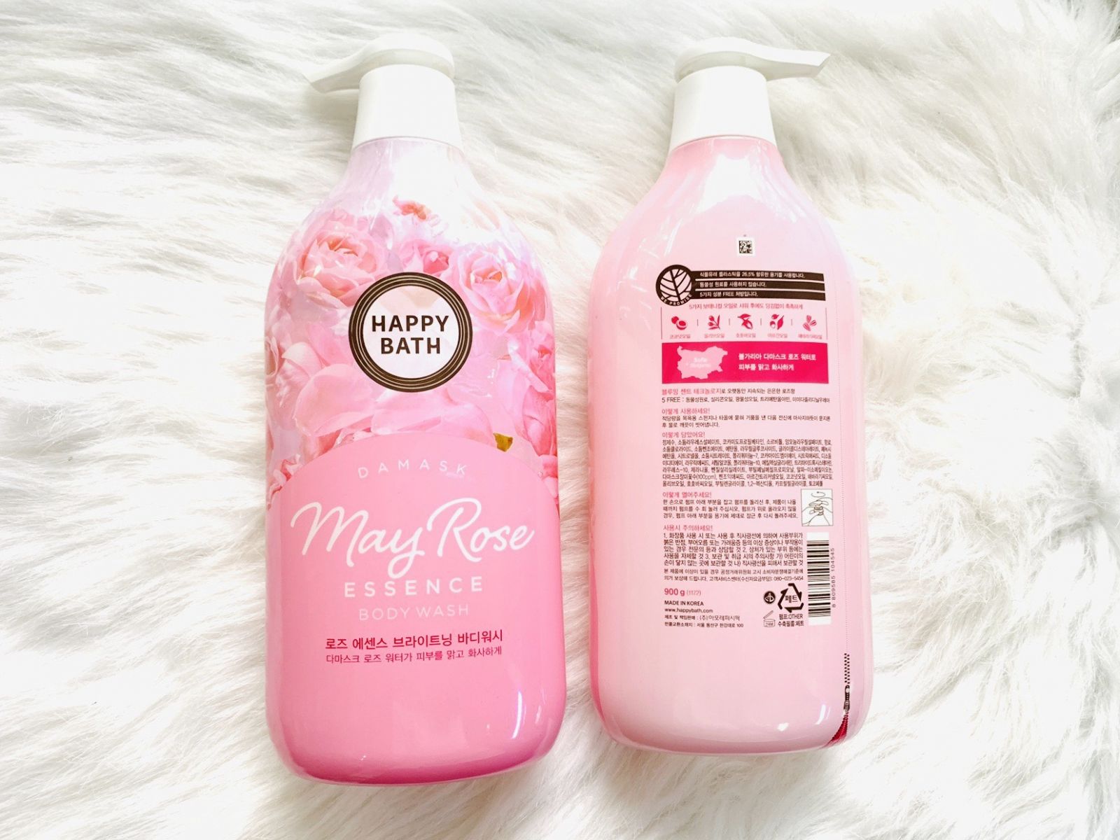 Sữa Tắm Dưỡng Ẩm Và Sáng Da Happy Bath May Rose Essence (900g)