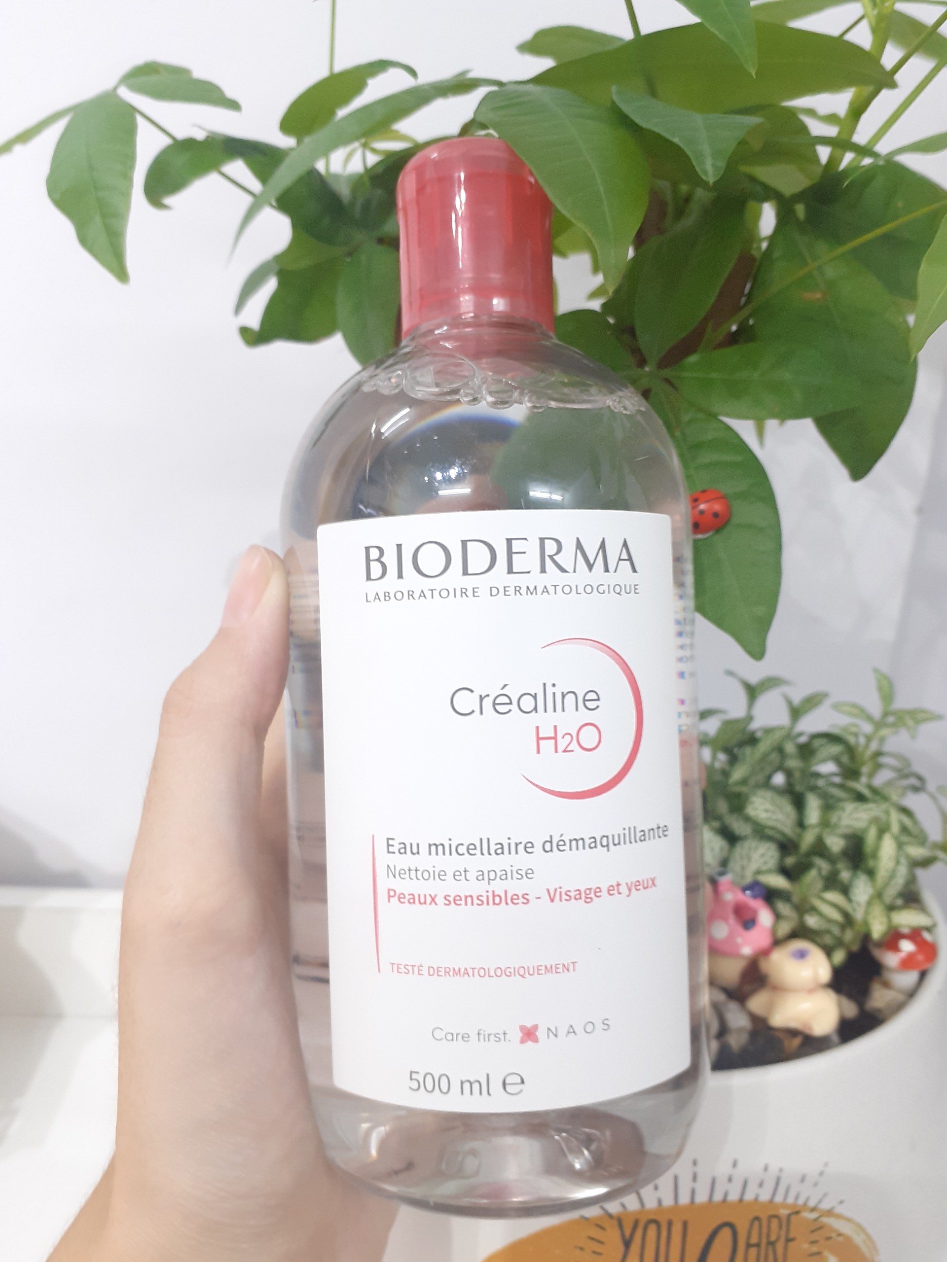 Nước tẩy trang cho da nhạy cảm Bioderma Créaline H20  500ml