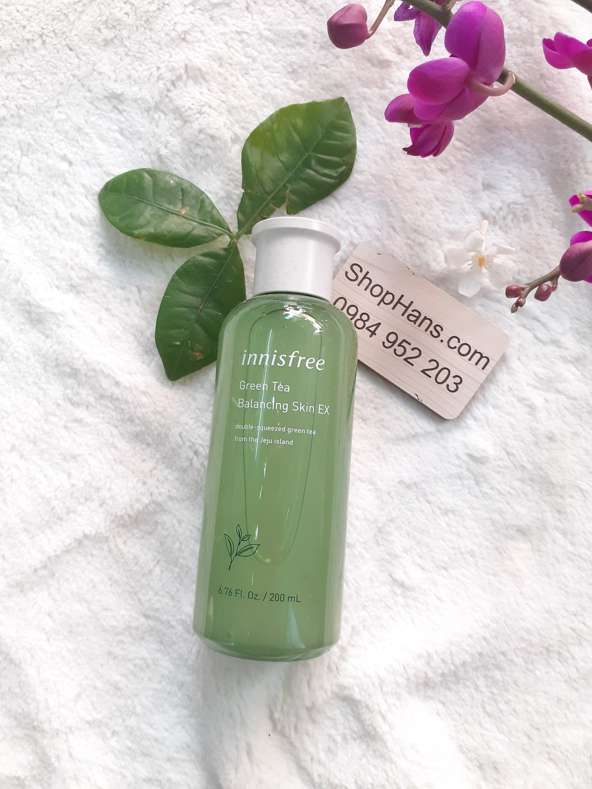 Nước Hoa Hồng Cho Da Dầu Mụn, Hỗn Hợp Innisfree Green Tea Balancing Skin EX 200ml