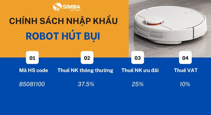 Thủ tục nhập khẩu robot hút bụi