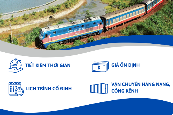 Những ưu điểm của vận tải đường sắt