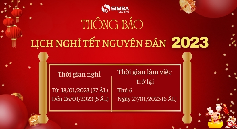 Thông báo nghỉ Tết Nguyên đán 2023