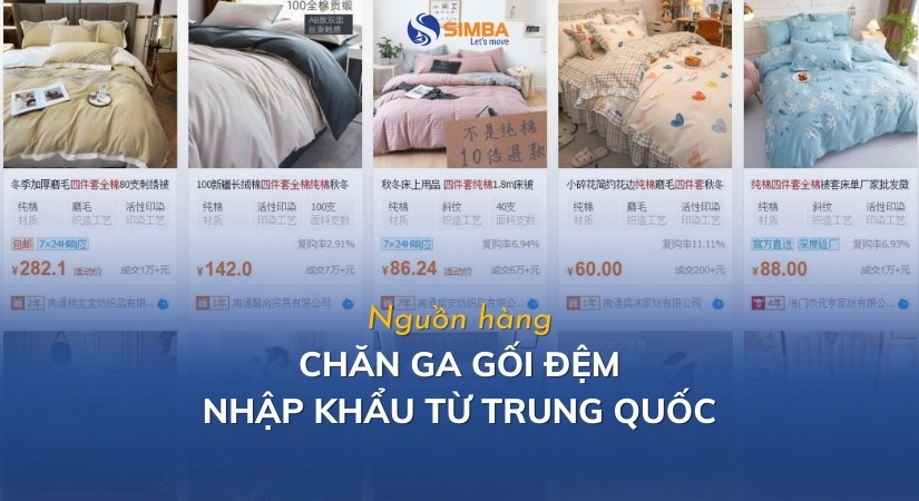 Nguồn hàng chăn ga gối đệm nhập khẩu từ Trung Quốc