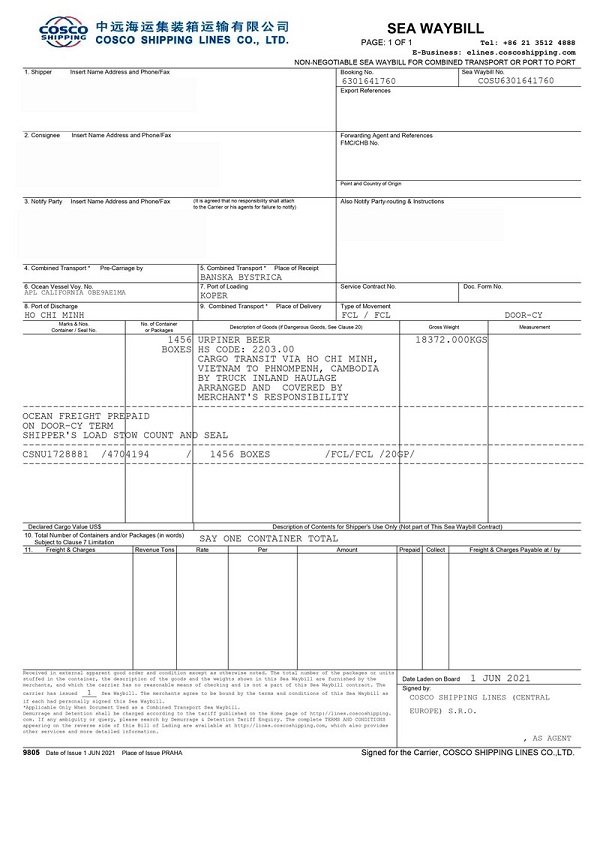 Surrendered Bill of Lading Khái niệm, ý nghĩa và ứng dụng