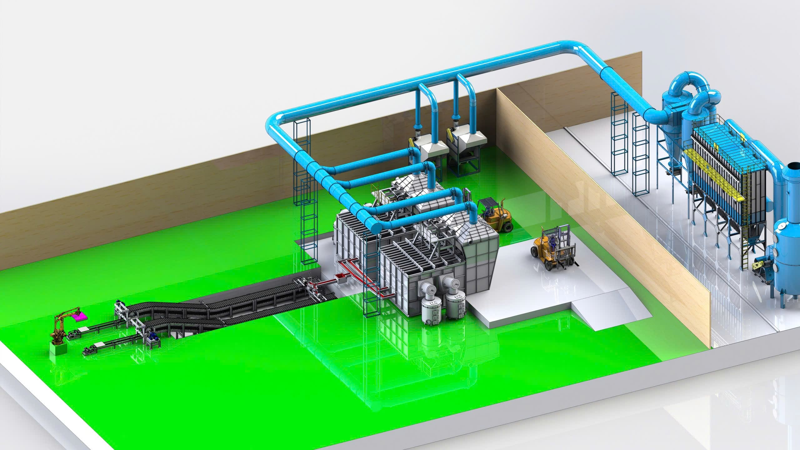 Lò nấu tái chế nhôm 17 Tấn