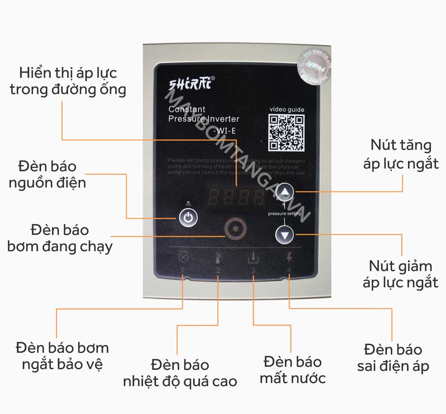 Hướng dẫn sử dụng máy bơm tăng áp biến tần Shirai IJLm 800AP