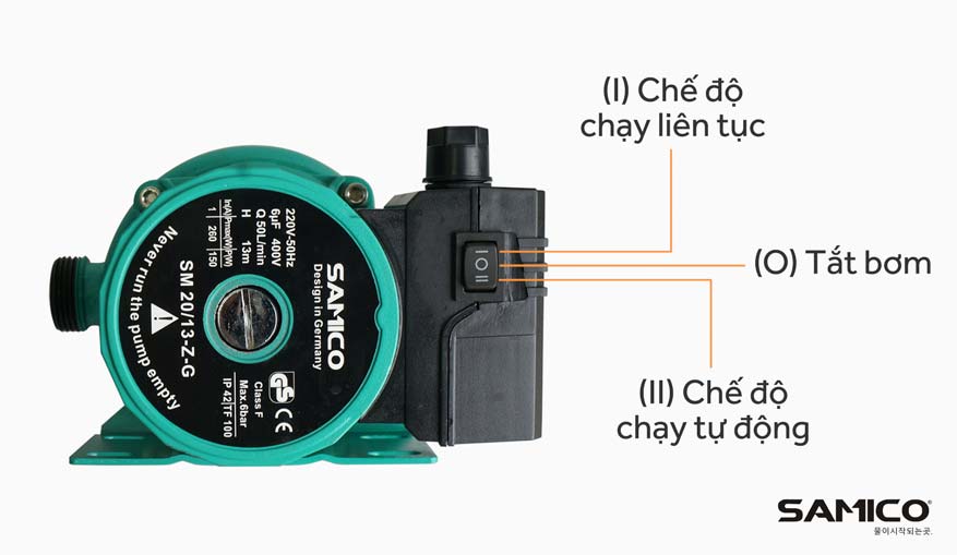 Hướng dẫn sử dụng máy bơm tăng áp mini Samico SM 15-9-Z-G