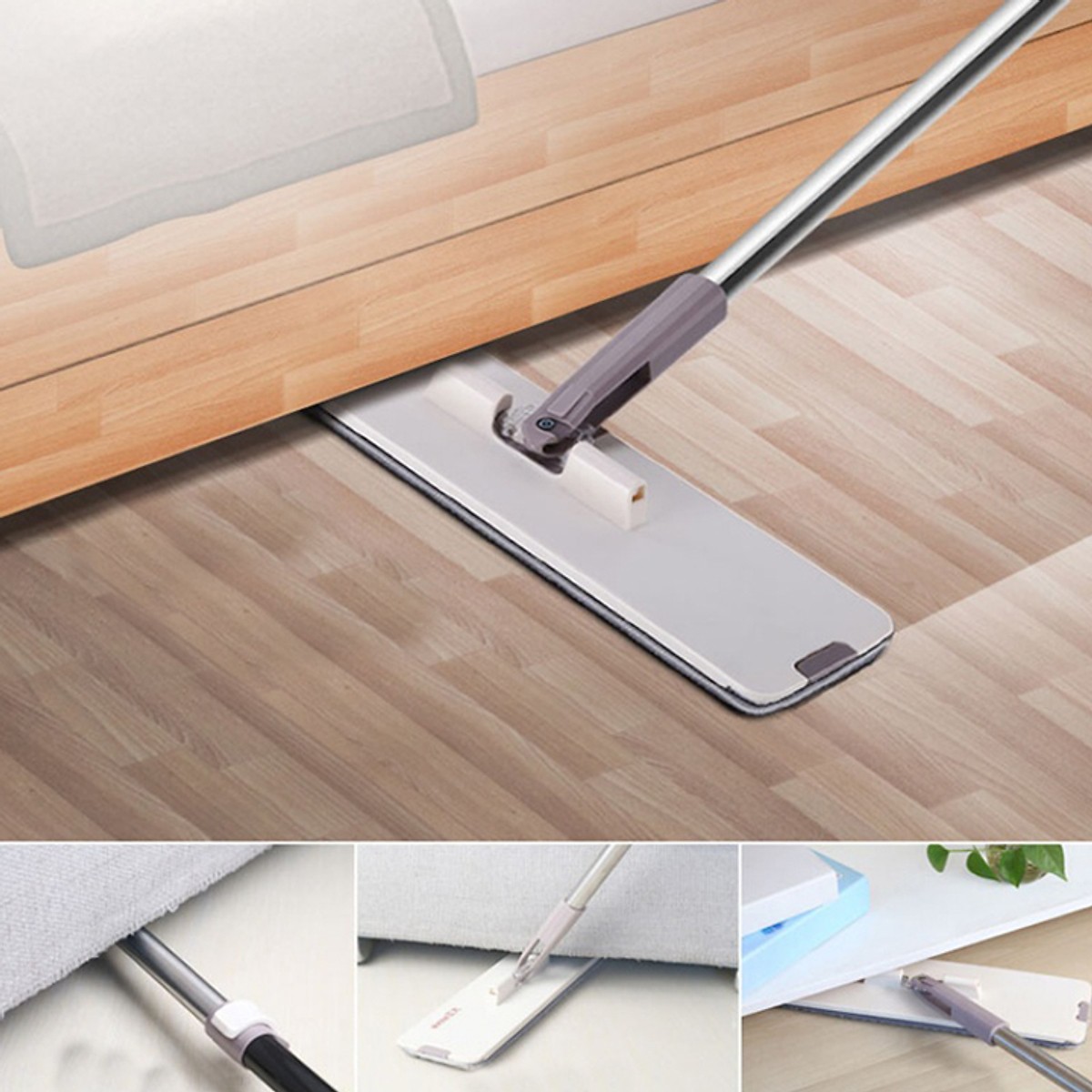 Bộ cây lau nhà tự vắt Microfiber Tashuan