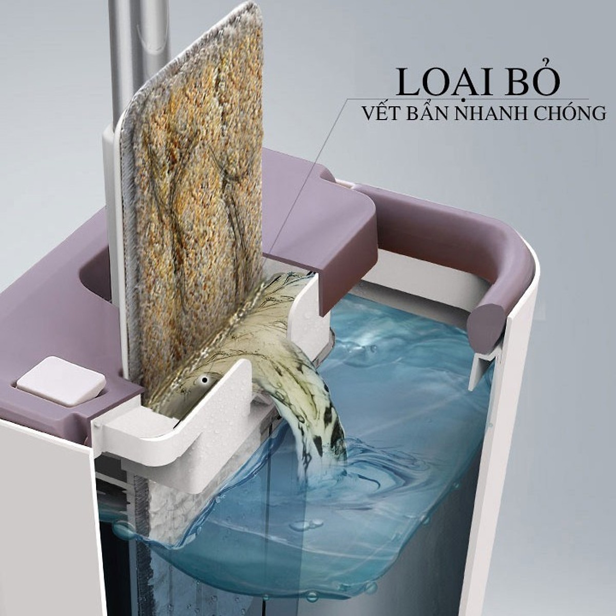 Bộ cây lau nhà tự vắt Microfiber Tashuan