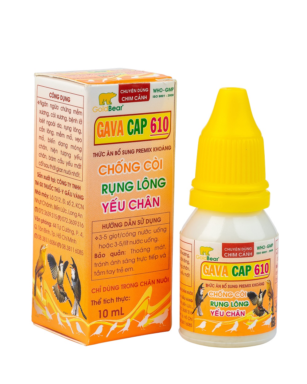 GAVA CAP 610 (10 ML/LỌ) Chim Cảnh