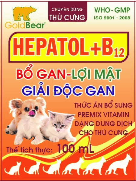 HEPATOL+B12 (100ML/LỌ) Thú Cưng