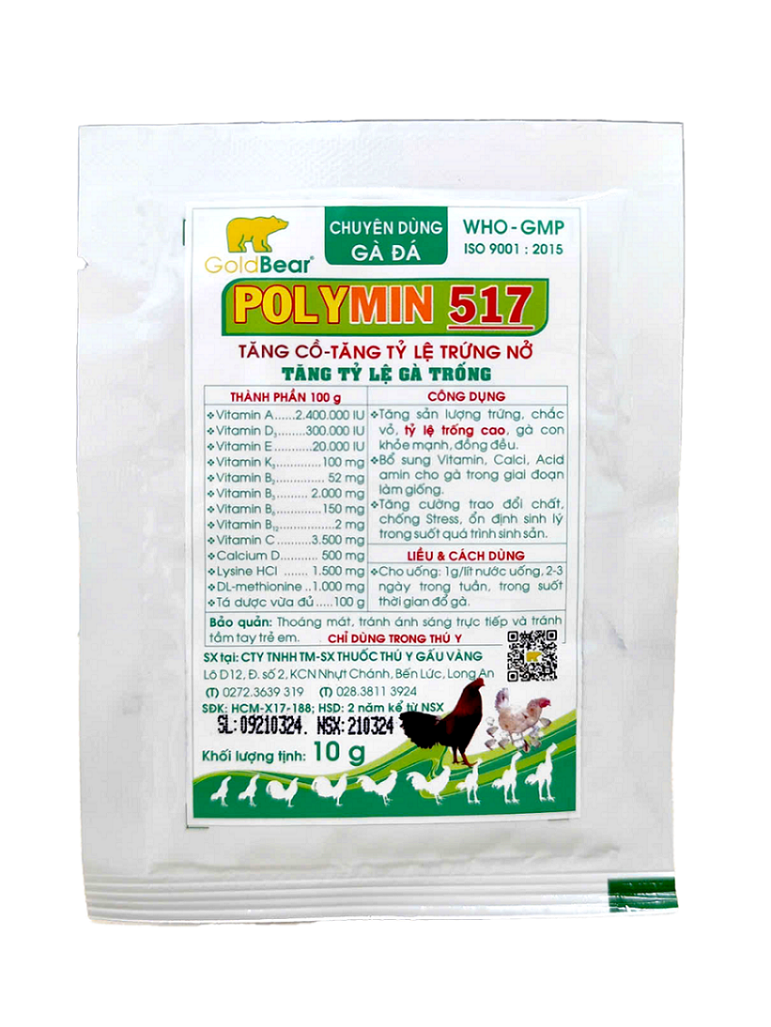 POLYMIN 517 (10 G/GÓI) GÀ ĐÁ