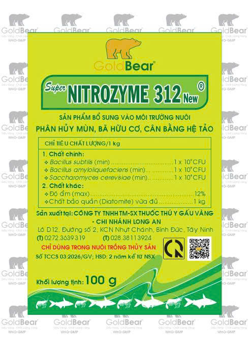 SUPER NITROZYME 312 (100 G/GÓI) TÔM