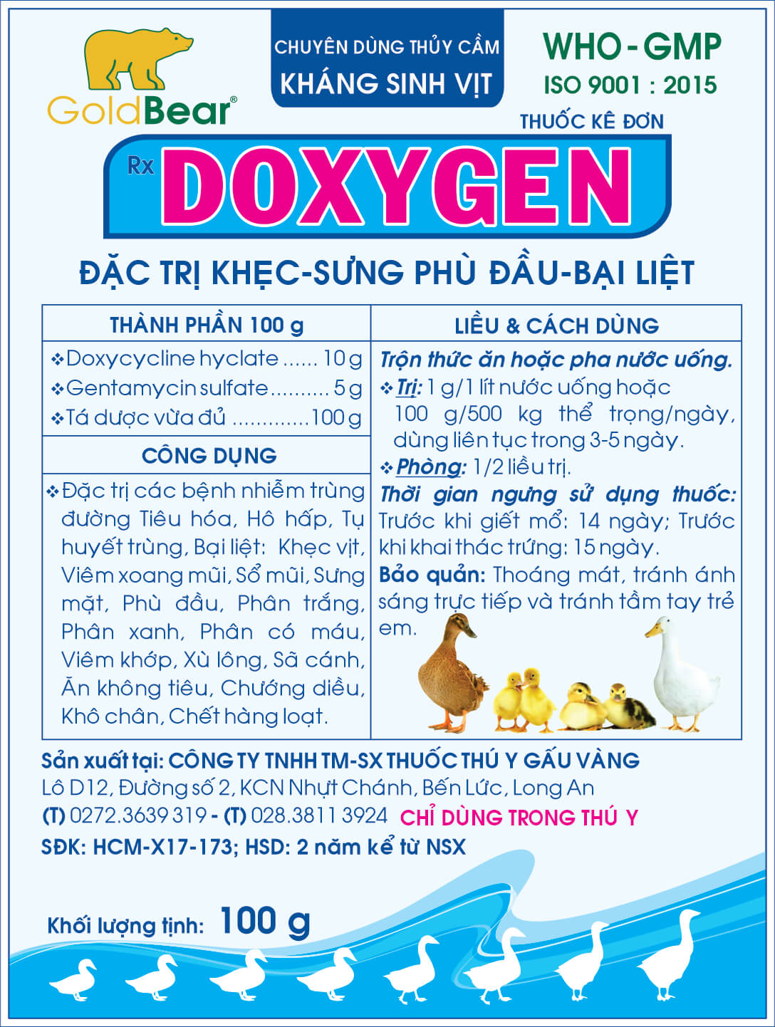 DOXYGEN 100G/GÓI