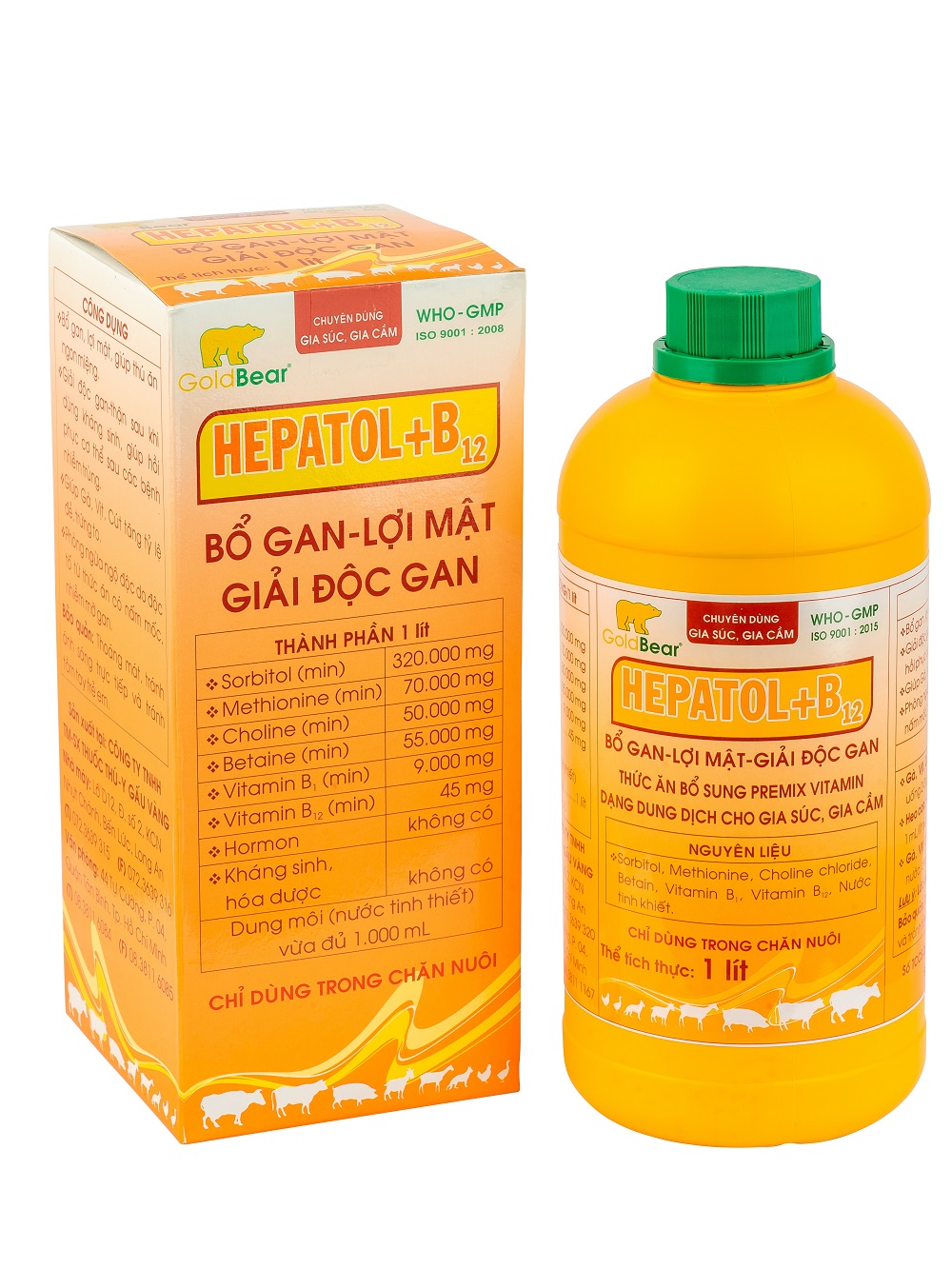 HEPATOL+B12 (1LÍT/CAN) THÚ Y