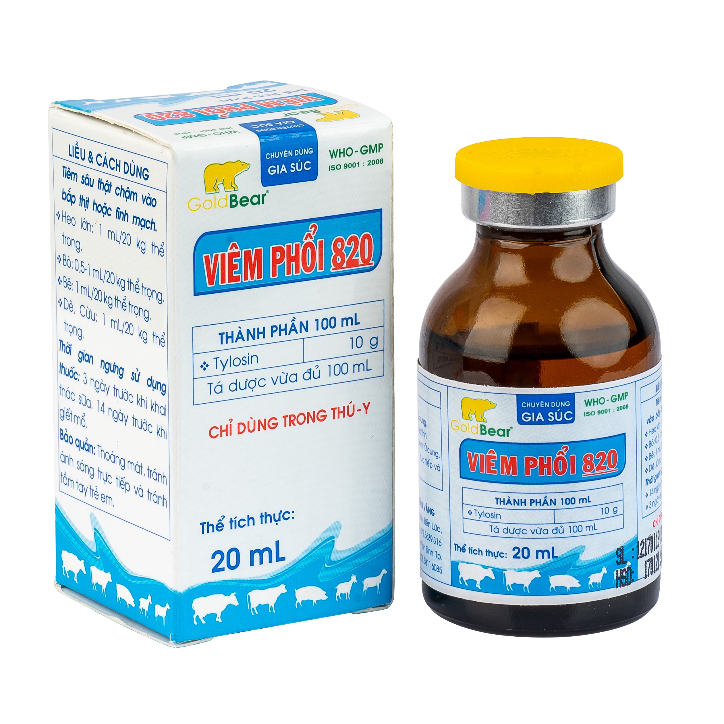 Rx-VIÊM PHỔI 820 (20 ML/LỌ)-Thuốc kê đơn