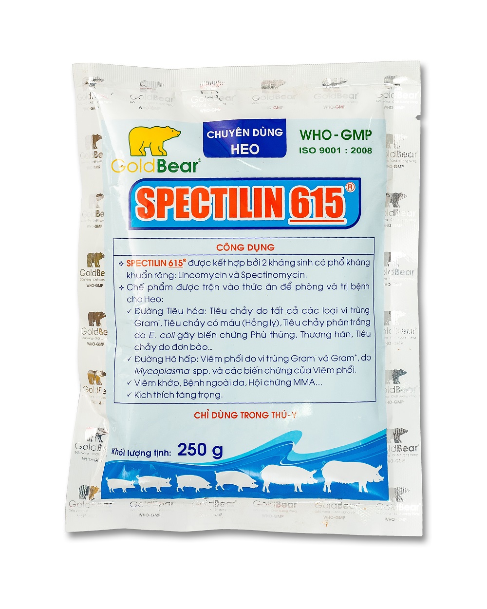 Rx-SPECTILIN 615 (250 G/GÓI) Xanh-Thuốc kê đơn