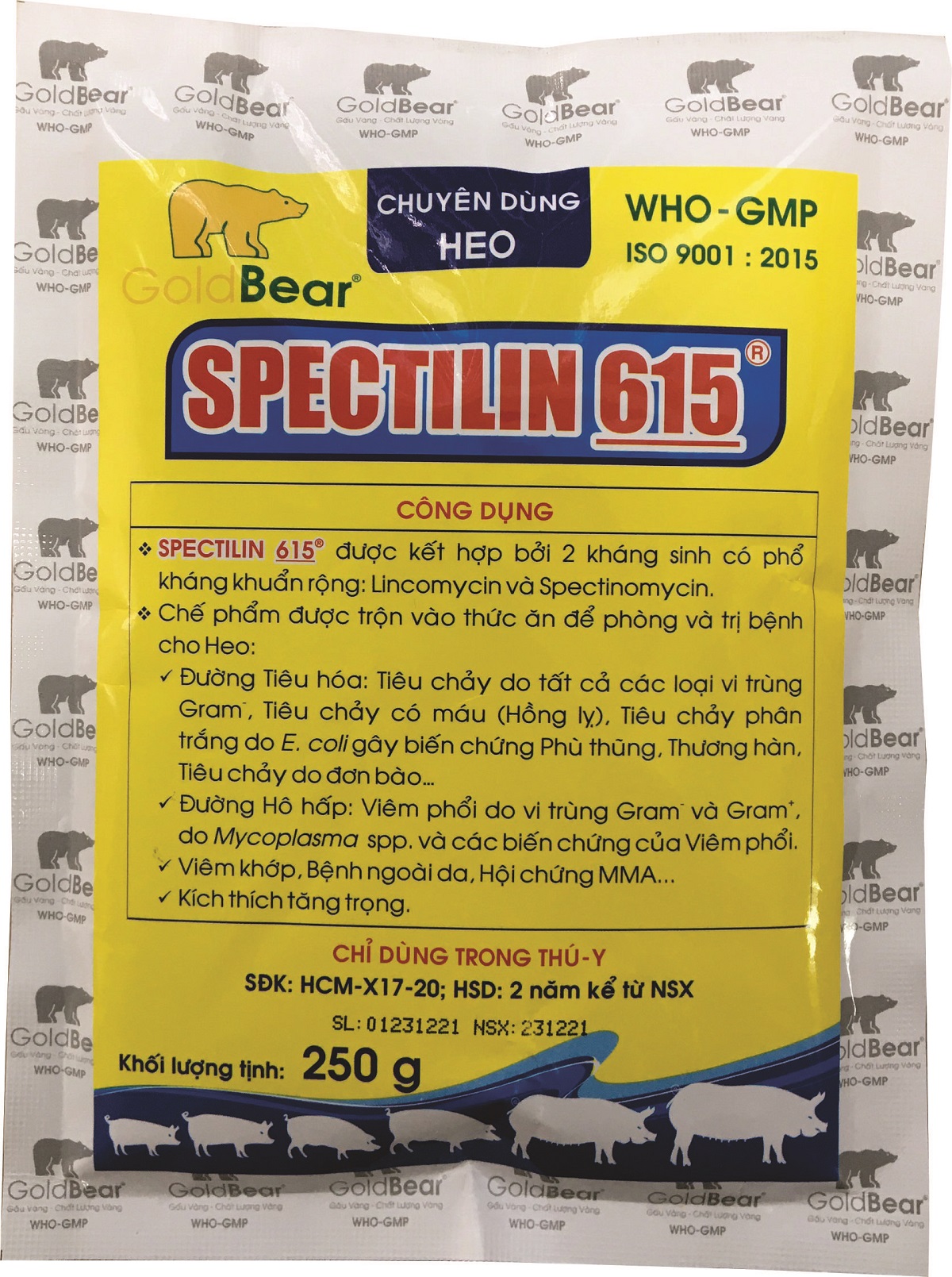 Rx-SPECTILIN 615 (250 G/GÓI) Vàng-Thuốc kê đơn