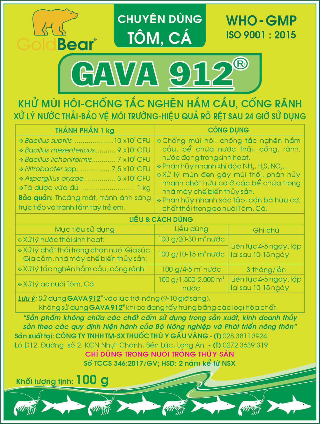 GAVA 912 (100 G/GÓI) TÔM, CÁ