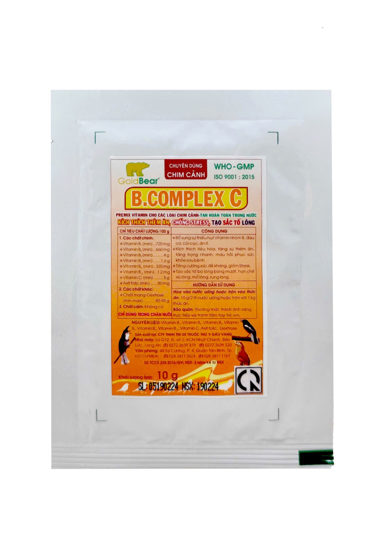 B.COMPLEX C (10 G/GÓI) Chim Cảnh