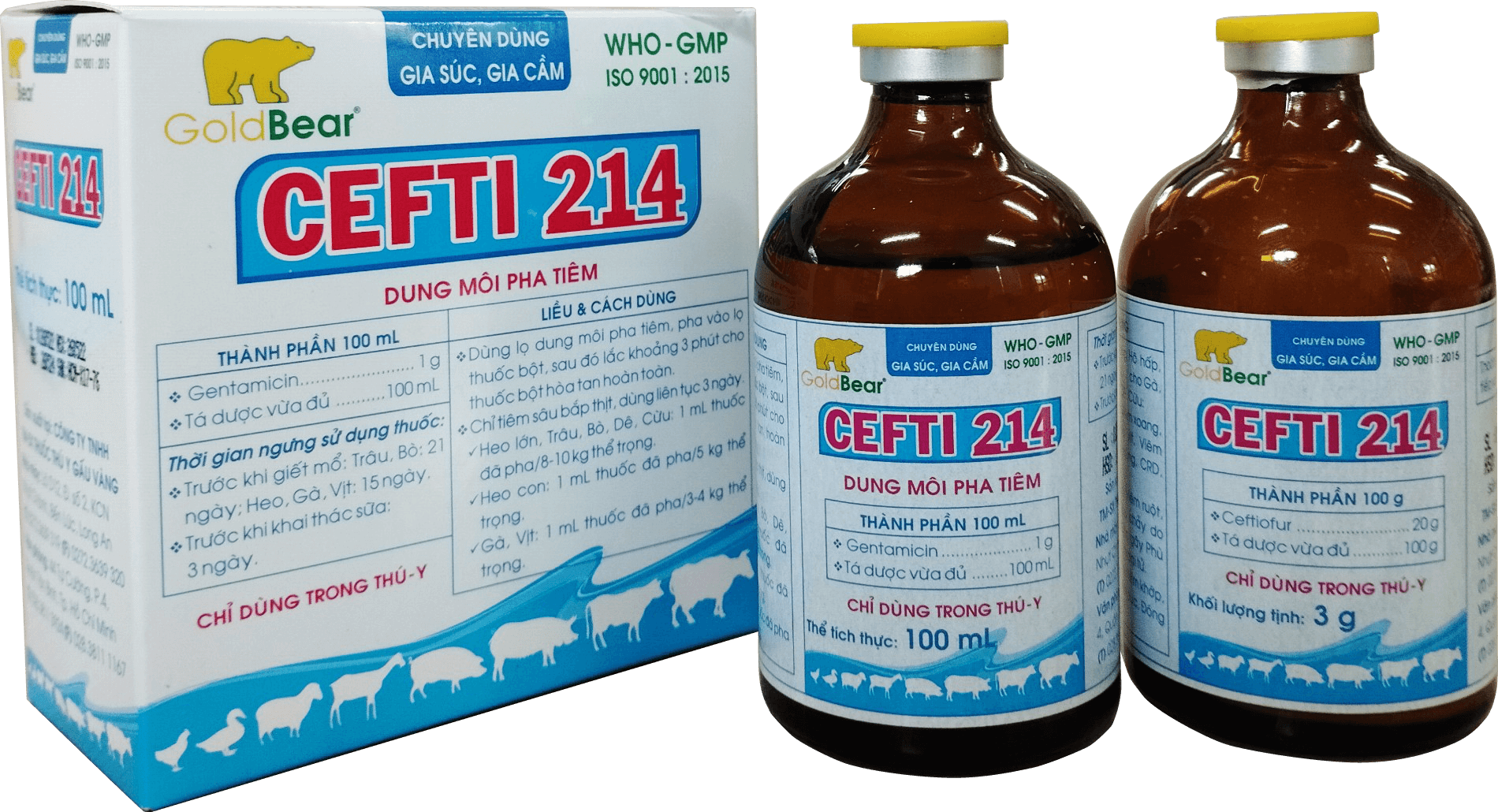 CEFTI 214 (3 G+100 ML/CẶP)