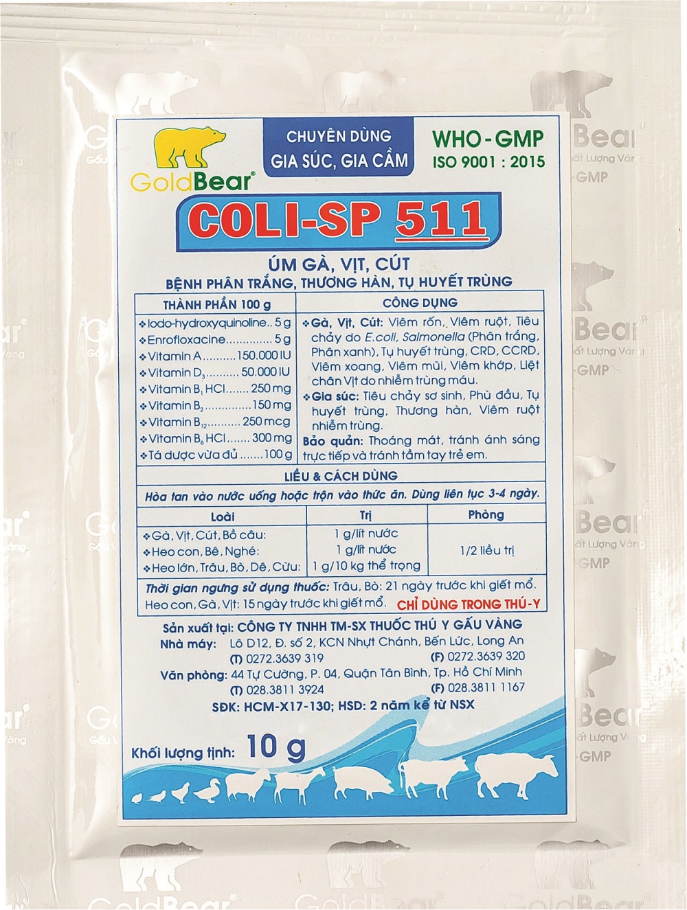 Rx-COLI-SP 511 (10 G/GÓI)-Thuốc kê đơn