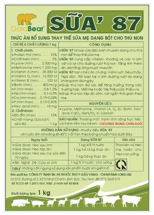 SỮA 87 1KG/GÓI
