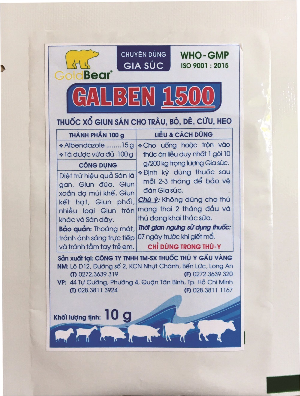 GALBEN 1500 (10 G/GÓI)