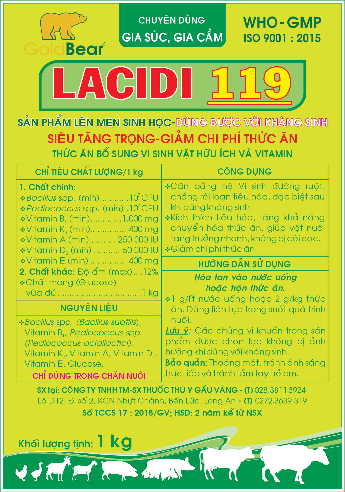 LACIDI 119 (1 KG/GÓI)