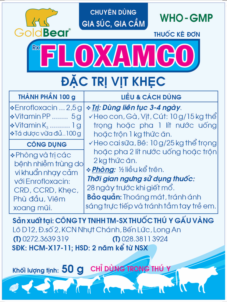 Rx-FLOXAMCO 50G/GÓI - Thuốc kê đơn
