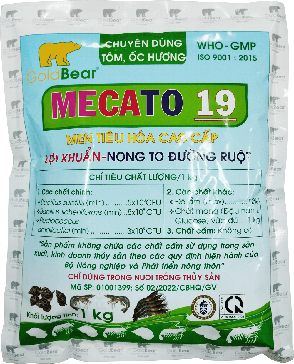 MECATO 19 (1 KG/GÓI) TÔM, ỐC HƯƠNG