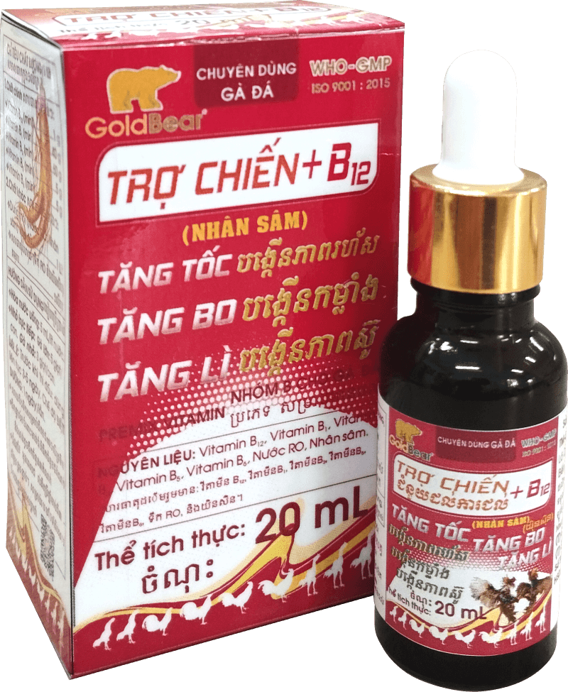 TRỢ CHIẾN B12 (20 ML/LỌ) NHÂN SÂM-Khmer