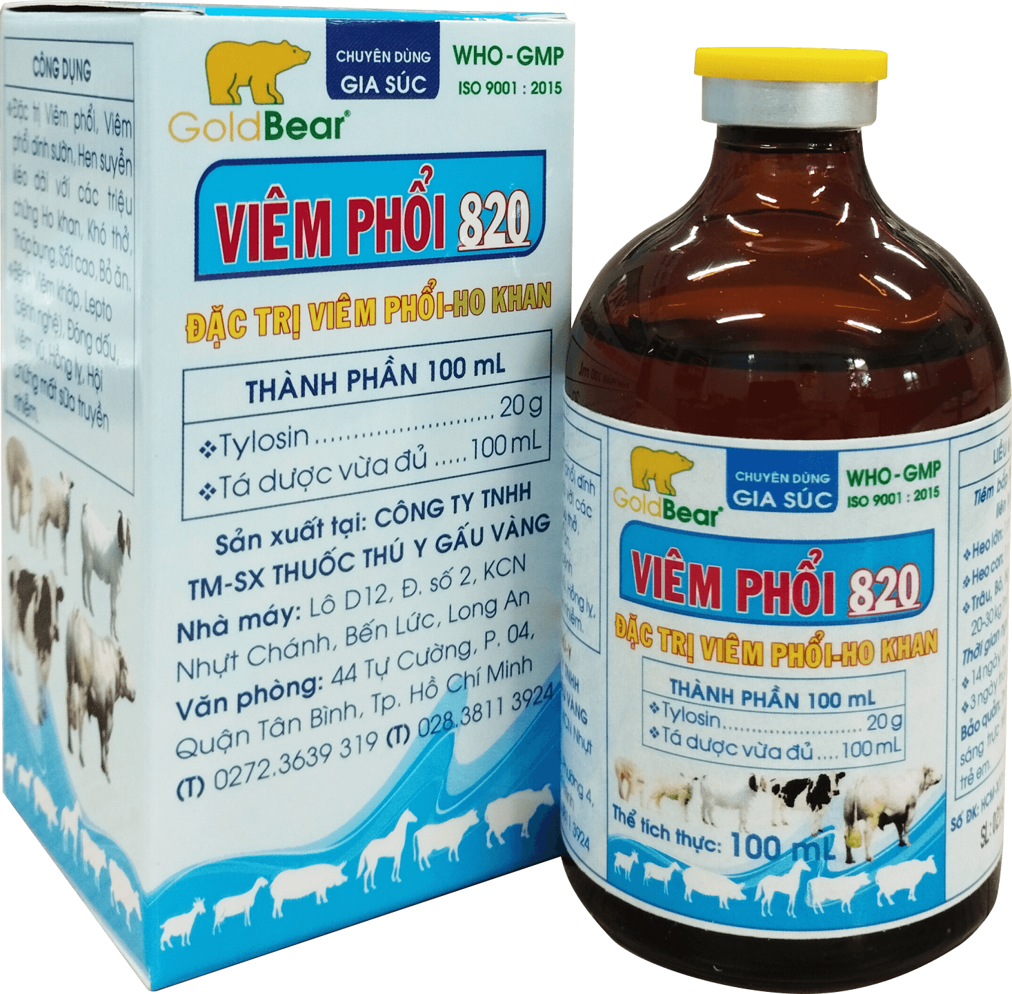 Rx-VIÊM PHỔI 820 (100 ML/LỌ)-Thuốc kê đơn