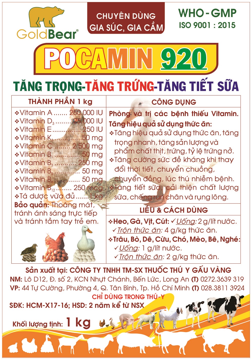 POCAMIN 920 (1 KG/GÓI)