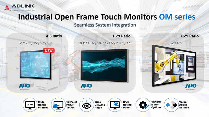 Open Frame Industrial Touch Monitor (OM Series) for Pharmaceutical Control Panels