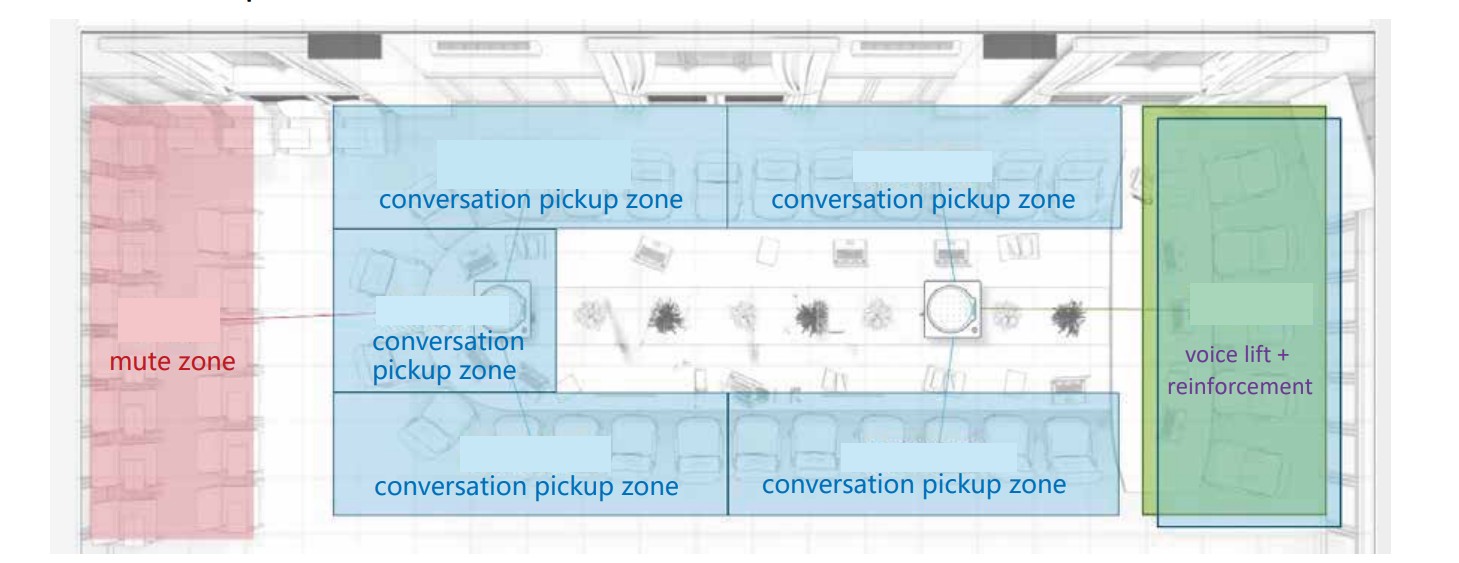 audio pickup zone