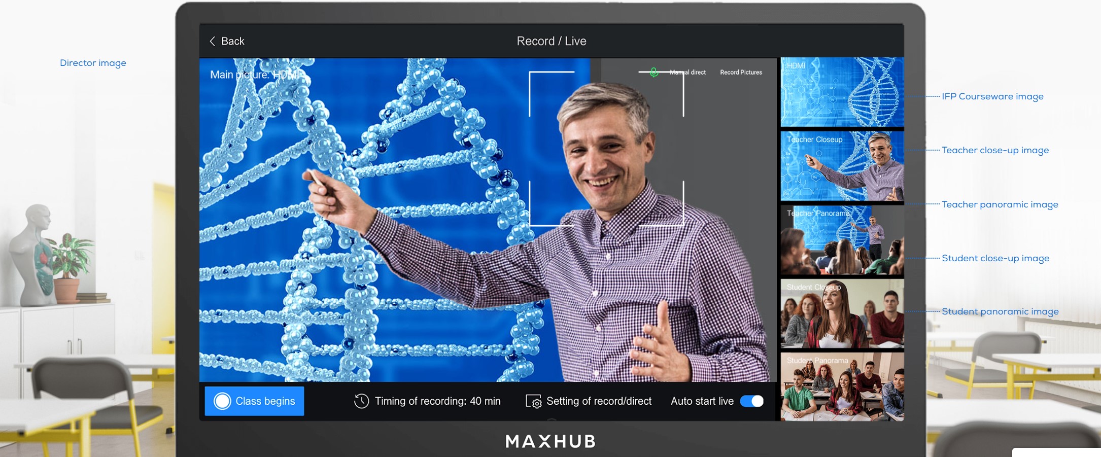 Hội nghị tự động với AI trong phòng học thông minh