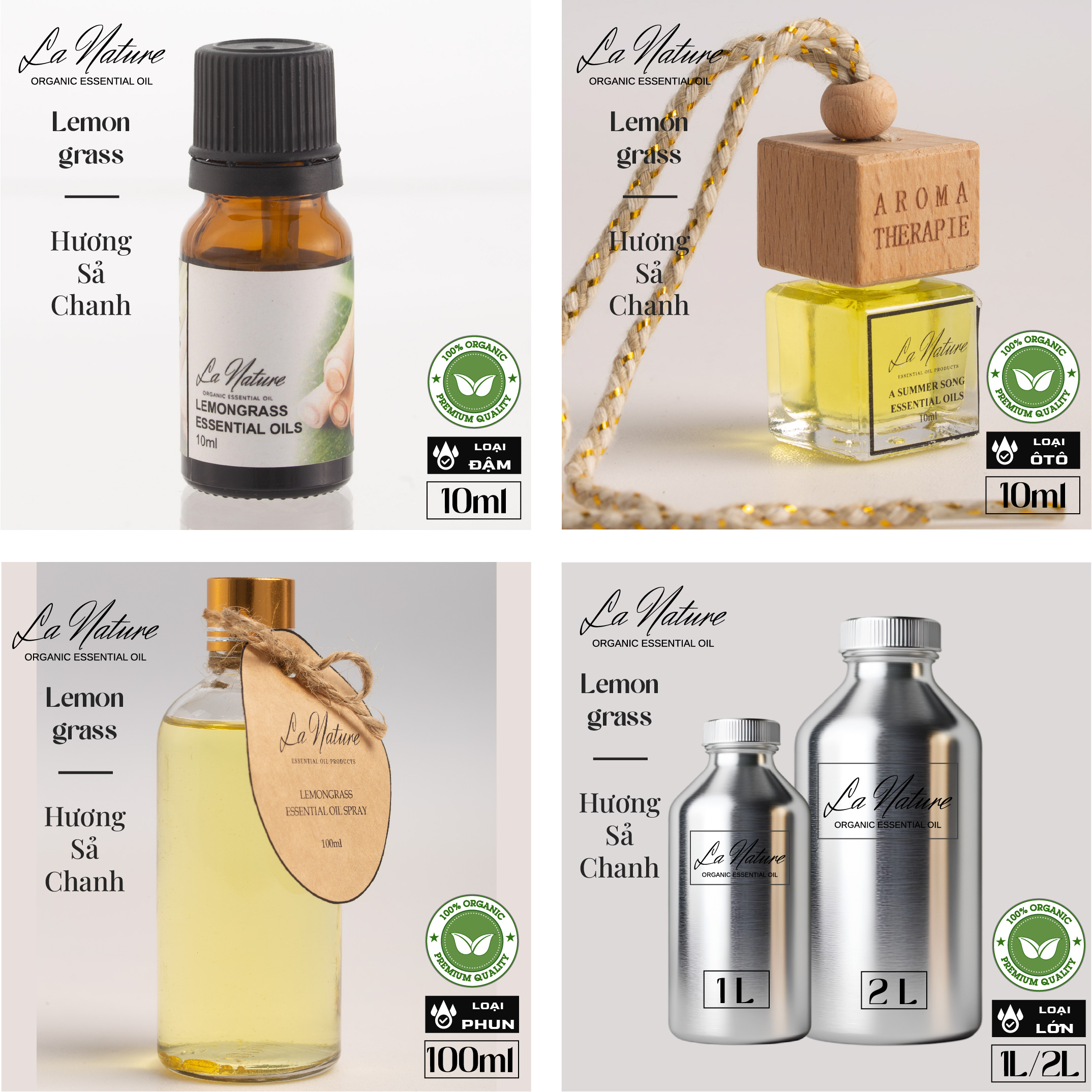 Tinh dầu LA NATURE 100ml Lemon Grass / Sả Chanh (Phun)