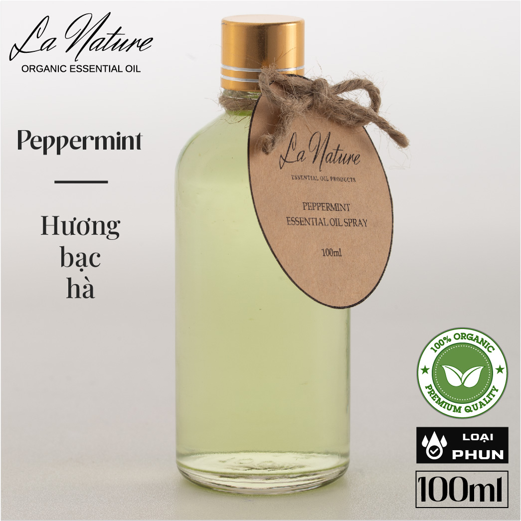 Tinh dầu LA NATURE 100ml Peppermint / Lá bạc hà (Phun)